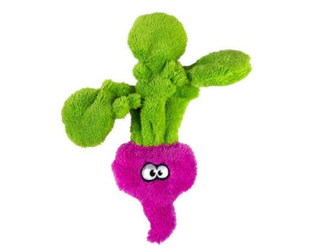Cycle Dog USA Duraplush Radish Plush Dog Toy, Fuchia/Green
